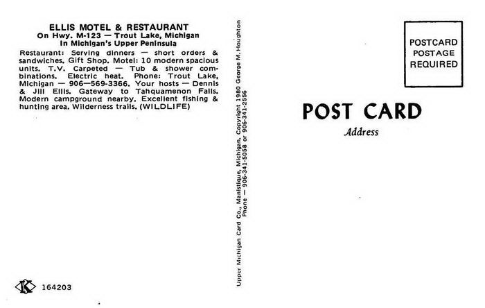 Ellis Motel & Restaurant - Old Postcard (newer photo)